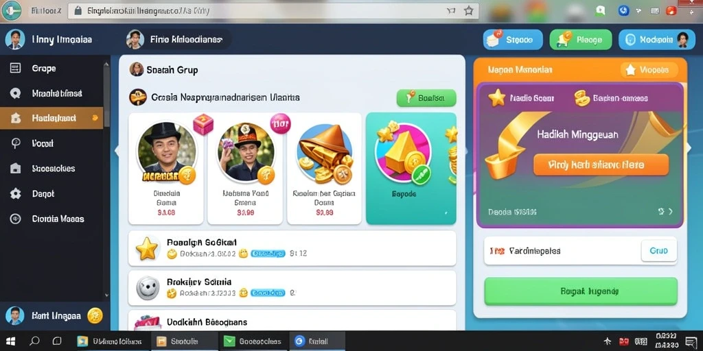 Tampilan grafik yang menawan dan penuh warna.