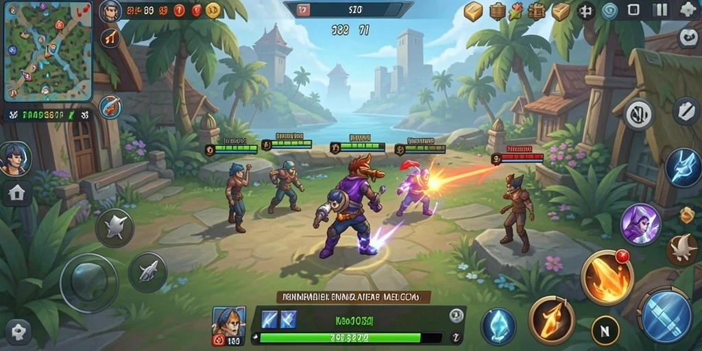 Screenshot menunjukkan tampilan karakter utama dalam aksi.