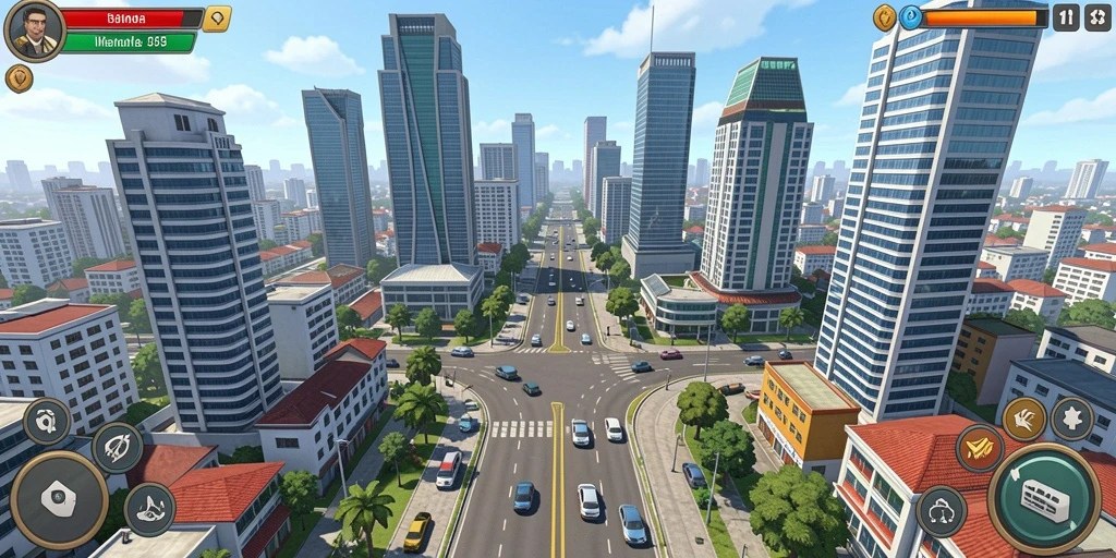 Screenshot menampilkan karakter utama bertarung melawan monster.