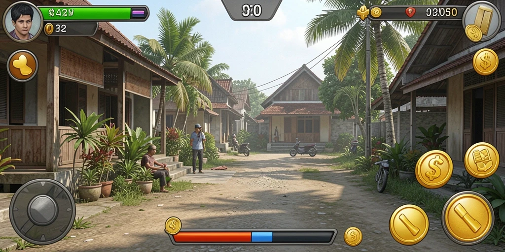 Screenshot menampilkan karakter utama dalam aksi pertarungan.